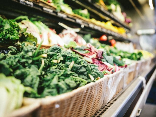 Vegetables at grocery store